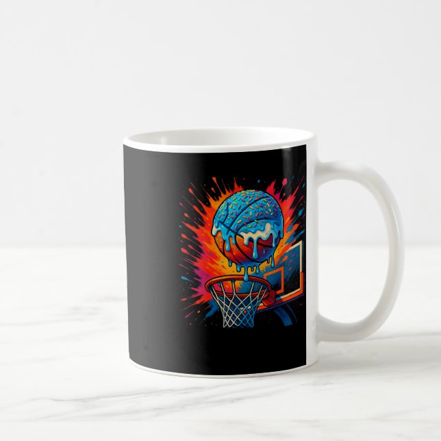 Caneca De Café Design de Enterrada Engraçada com Donut Derretendo (Direita)