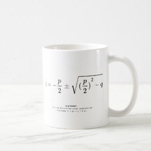 Caneca De Café Design de Equação Quadrática - fórmula q-p