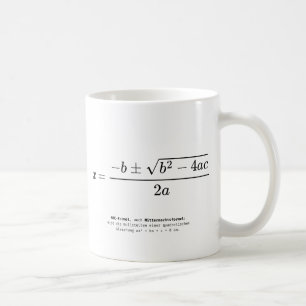 Caneca De Café Design de Equação Quádrica - Formel ABC