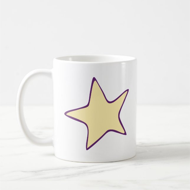 Caneca De Café Design de estrela simples (Esquerda)