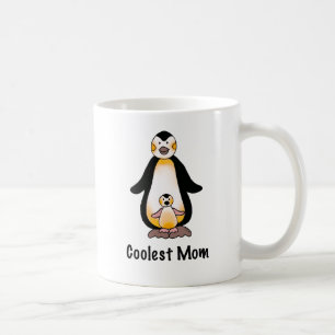 Caneca De Café Design de Família de Pinguim da Mãe Mais Legal