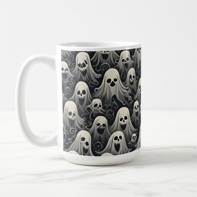 Caneca De Café Design de fantasmas (Esquerda)