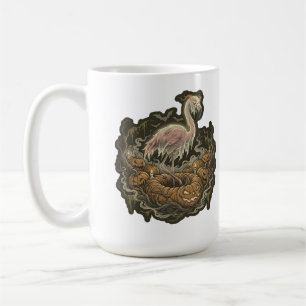 Caneca De Café Design de Flamingo Assustador Vintage para Hallowe