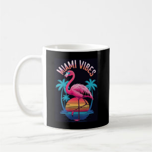 Caneca De Café Design de Flamingo de Verão Vibes de Miami-63454