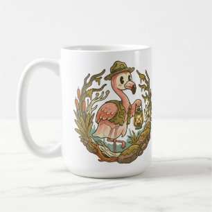 Caneca De Café Design de Flamingo Pantanoso Assustador Vintage