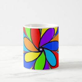Caneca De Café design de flor abstrato