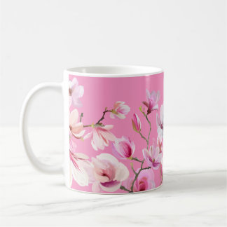Caneca De Café Design de Flores de Sakura Rosa