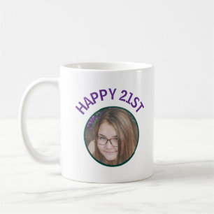 Caneca De Café Design de Foto Personalizado Feliz Aniversário de