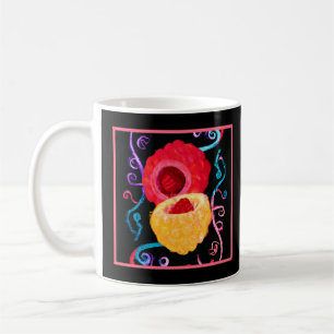 Caneca De Café Design de Fruta de Neon Tropical Vibrante