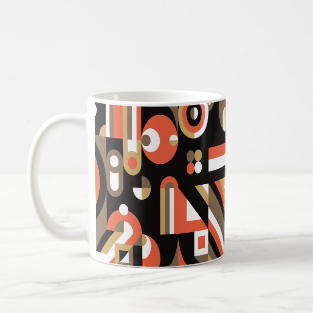 Caneca De Café Design de fundo geométrico. Abstrato trabalho de a (Esquerda)