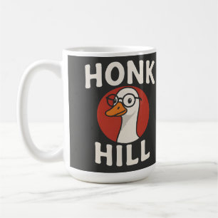 Caneca De Café Design de Ganso da Colina Honk Engraçado - Ave Fof