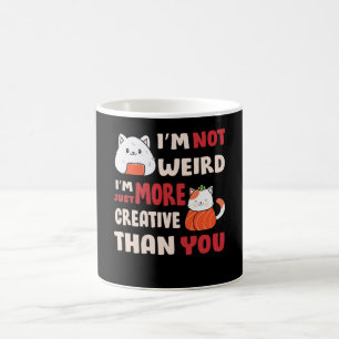 Caneca De Café Design de gato fofo Kawaii com citação de inspiraç