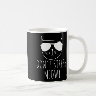 Caneca De Café Design de Gato Piada Divertida Não Me Estresse Meo