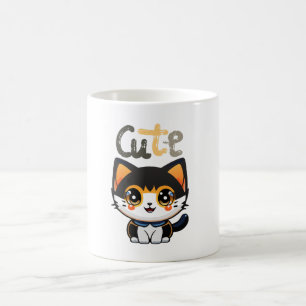 Caneca De Café Design de gato preto bonito  amante de gatos   com