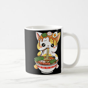 Caneca De Café Design de Gato Ramen Estilo Kawaii Engraçado Anime