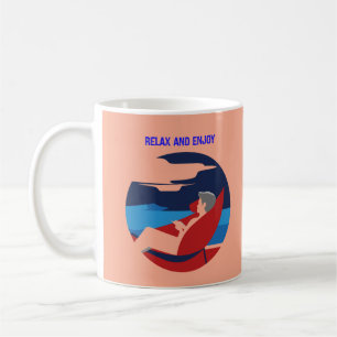 Caneca De Café Design de Gráfico de Atitude Lenta e Relaxada