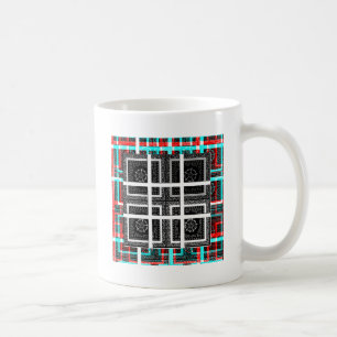 Caneca De Café Design de Gráficos Preto, Branco e Vermelho com Ve