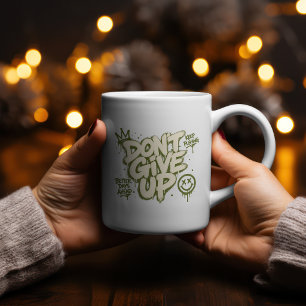 Caneca De Café Design de Grafite Streetwear 'Não Desista'
