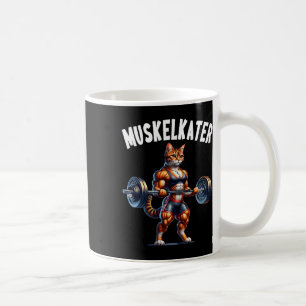 Caneca De Café Design de haltere de gato para fisiculturistas mus