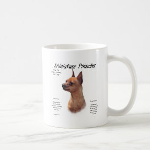 Caneca De Café Design de História da Miniatura Pinscher (vermelha