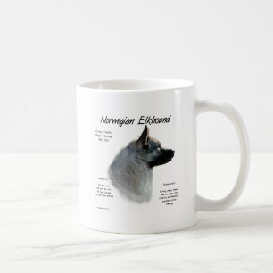 Caneca De Café Design de História de Elkhound Norueguês