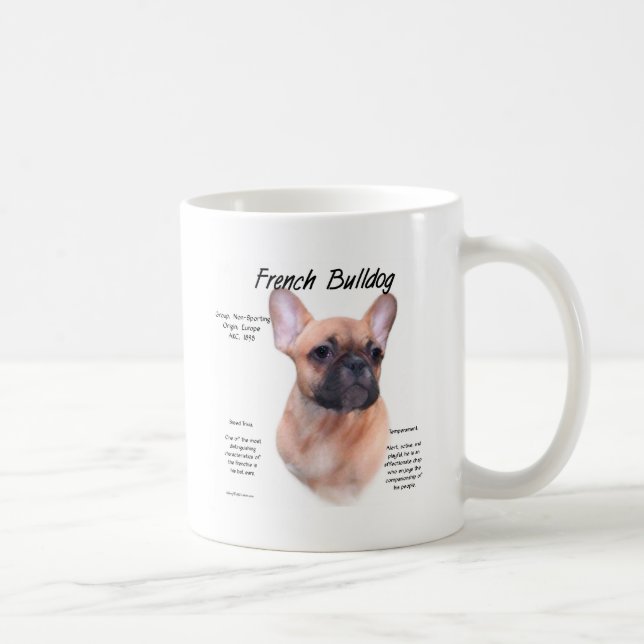 Caneca De Café Design de História do Buldogue Francês (Direita)