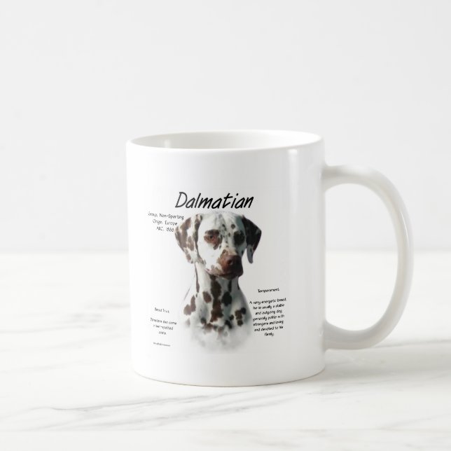 Caneca De Café Design de História do Dalmaciano (fígado) (Direita)