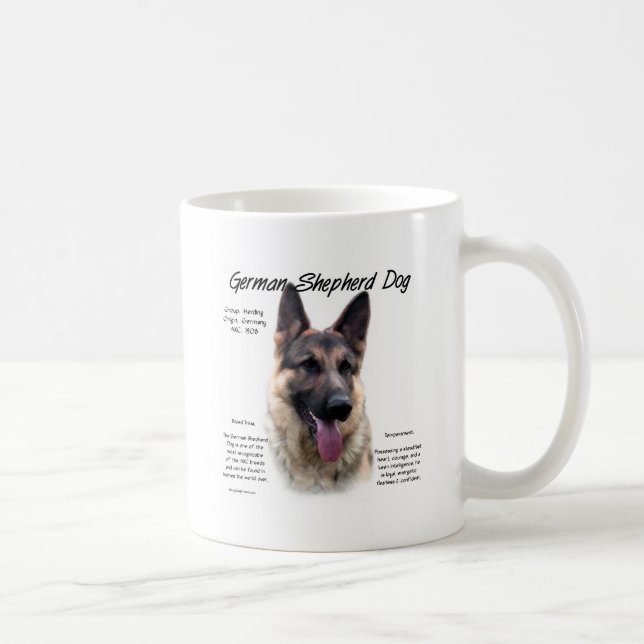 Caneca De Café Design de Histórico de Cães german shepherd (Direita)