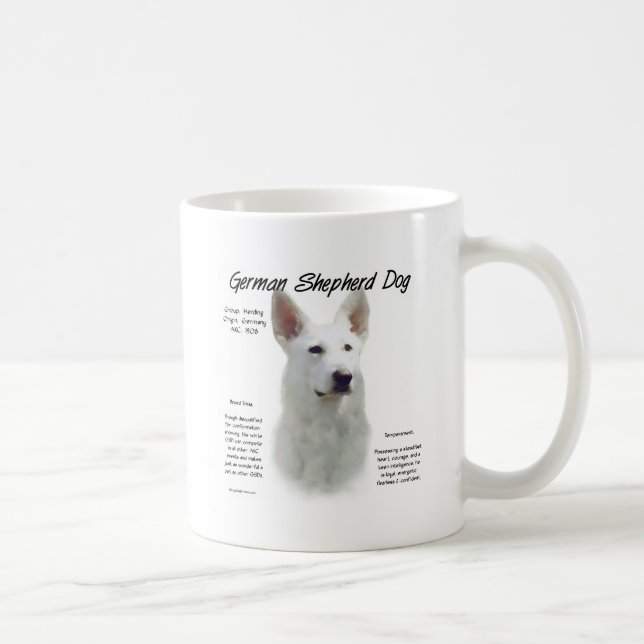 Caneca De Café Design de Histórico do Cachorro german shepherd (w (Direita)