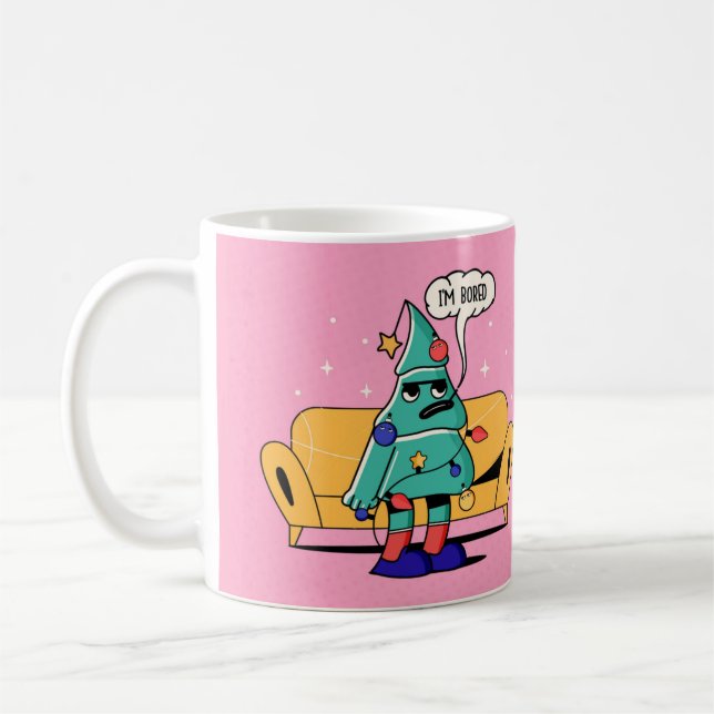 CANECA DE CAFÉ DESIGN DE ILUSTRAÇÃO DE NATAL GRUPO "FONTE E VOLTA (Esquerda)