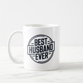 Caneca De Café Design de Insígnia de Melhor Marido de Todos os Te
