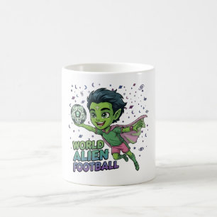 Caneca De Café Design de jogador de futebol alienígena no espaço