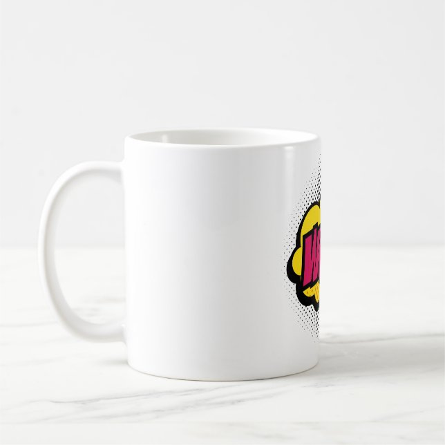 Caneca De Café design de logotipo "Wow" (Esquerda)