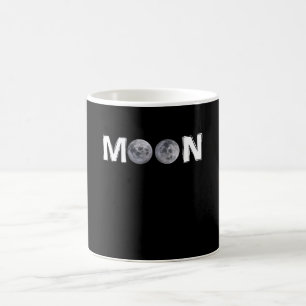 Caneca De Café Design de lua com 2 luas em vez de "O" duplo