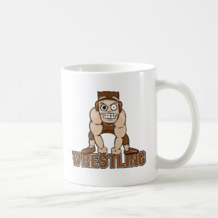 Caneca De Café design de luta livre louco