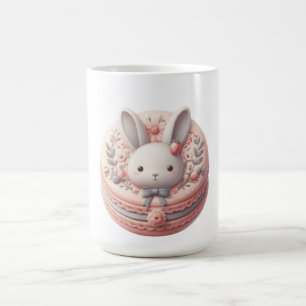 Caneca De Café Design de Macaron de Lebre Personalizado para Ser