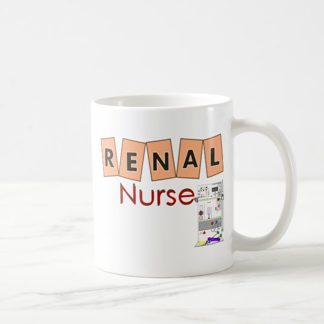 Caneca De Café Design de máquina renal de Fresenius da enfermeira (Direita)