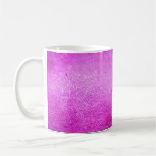 Caneca De Café Design de meditação cor-de-rosa Mandala