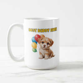 Caneca De Café Design de "Melhor Amigo de Sempre" de Cachorrinho 