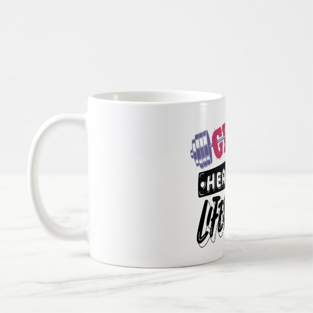 Caneca De Café design de motivação para estilo de vida saudável n (Esquerda)