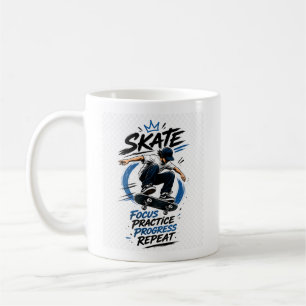 Caneca De Café Design de Motivação para Skate 