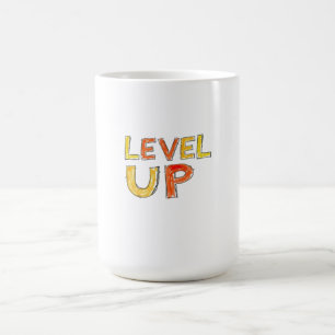 Caneca De Café Design de Motivação para Subir de Nível