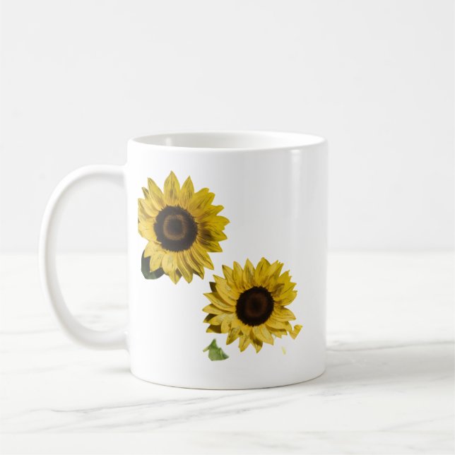Caneca De Café Design de Mug Clássico de Girassol - Natureza Embr (Esquerda)