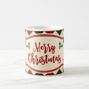 Caneca De Café Design de Natal Alegre Vintage