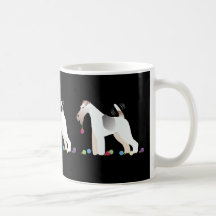 Design de Natal da Fox Terrier Silhouket