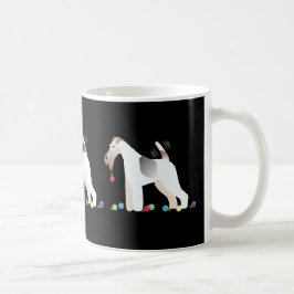 Caneca De Café Design de Natal da Fox Terrier Silhouket