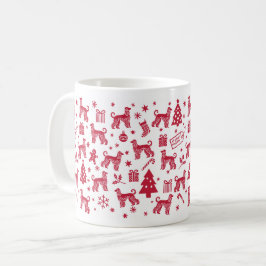 Caneca De Café Design de Natal de Hound no Afeganistão