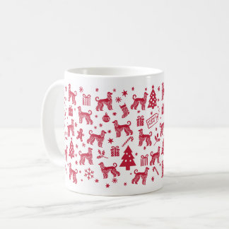 Caneca De Café Design de Natal de Hound no Afeganistão