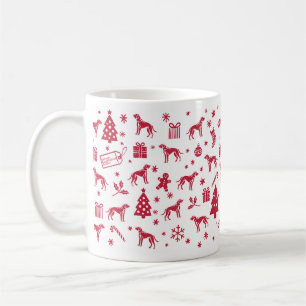 Caneca De Café Design de Natal do Ponteiro de Rughhaired Alemão