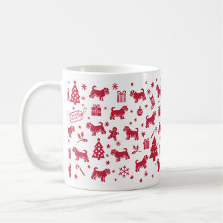 Caneca De Café Design de Natal Tibetano Terrier